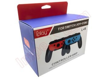 Conjunto de 2 grips azul neón y rojo neón para mandos izquierdo y derecho L+R Joy-Con de Nintendo Switch